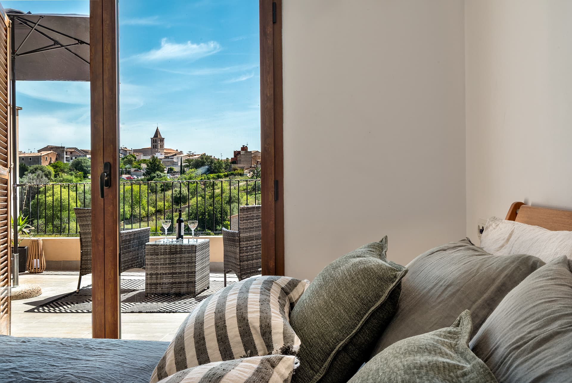 The master bedroom at Can Mona