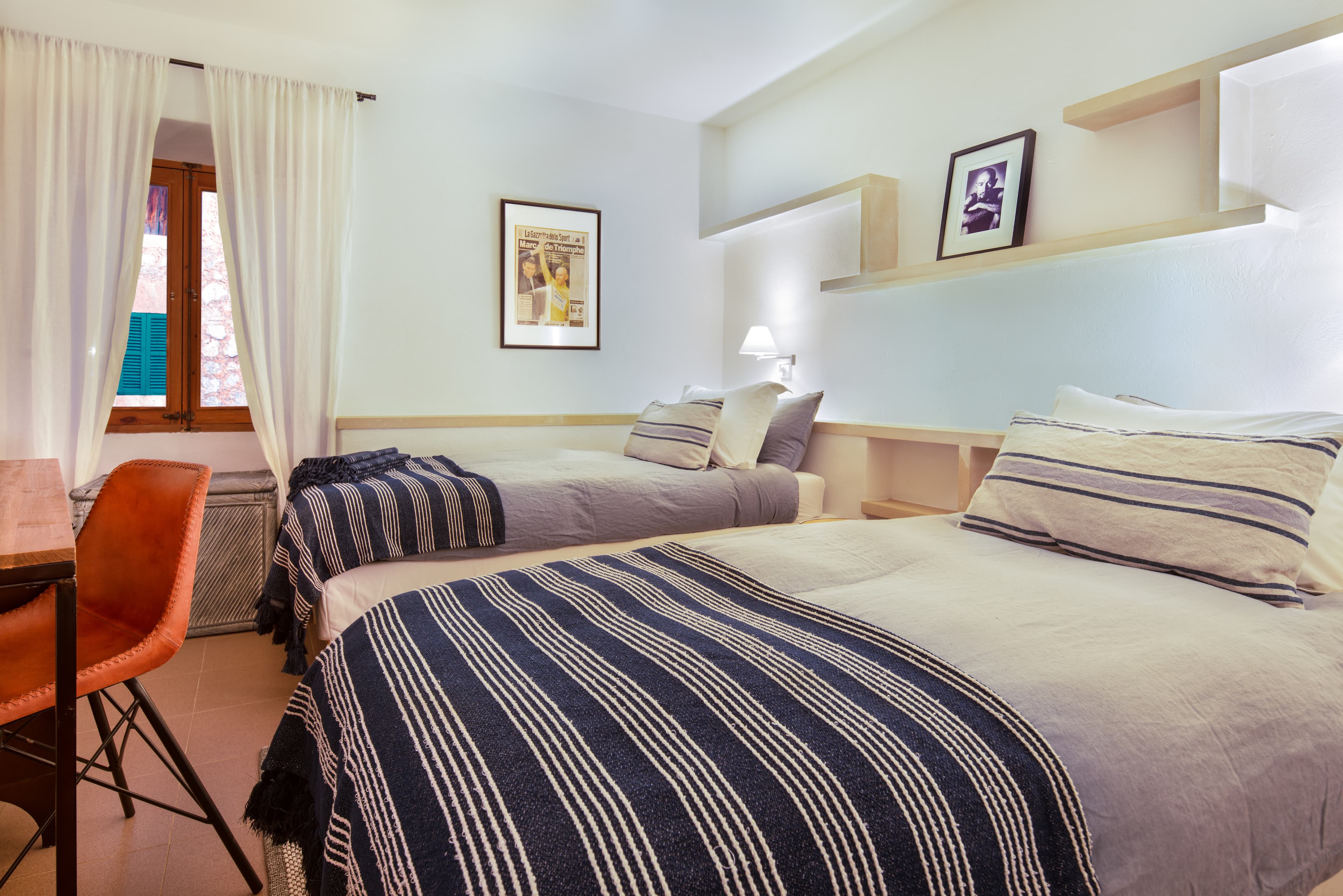 The Pantani bedroom at Casa de Ciclista